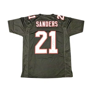 Deion Sanders Atlanta Falcons Autographed Signed Pro-Style Jersey (Beckett Holo) - Picture 1 of 5