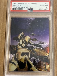 PSA 10 1997 Topps Star Wars Vehicles P2 Etched Foil Promo Card-Rare - Picture 1 of 7