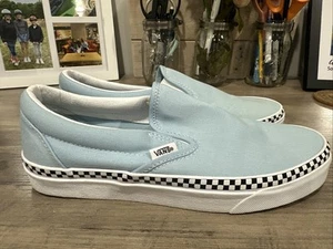 Used VANS Classic Slip-On Baby Powder Blue Men's 7.5 Women 9 Skate Sneakers - Picture 1 of 6