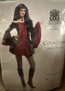 Franco Sexy Gothic Vampire Cosplay Dress Up Halloween Adult Costume Small NEW - Picture 1 of 3
