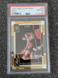 2024 Panini Three Count WWE Timeless Moments GOLD #165 Mr. T 8/10 POP 1 - Foto 1 di 2