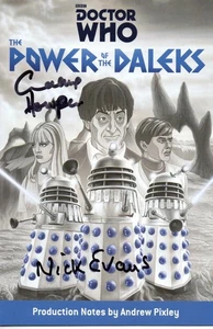 Doctor Who: The Power of the Daleks DVD Insert Signed by GRAEME HARPER + 1 - Imagen 1 de 1
