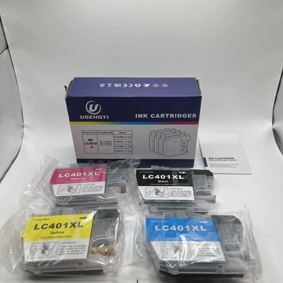LC401XL Ink 4-Pack fits Brother | High Yield | New Sealed | 2026 Expiry | Chip - Image 1 of 4