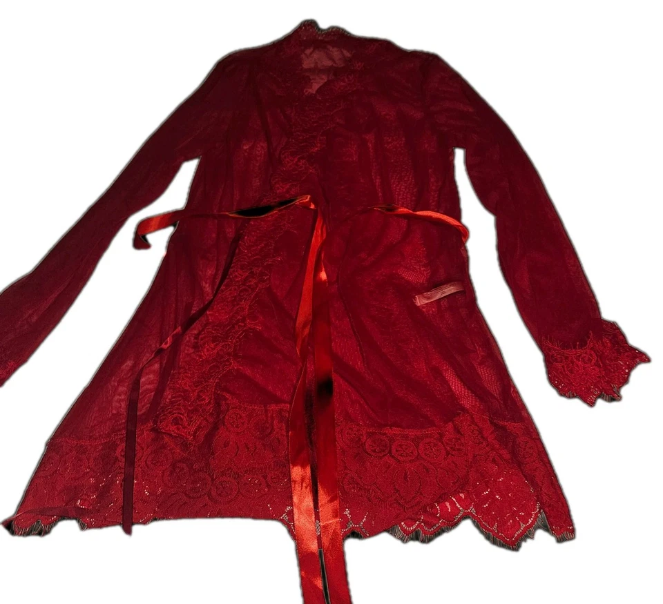 Новый с ярлыками ноги Avenue красный чистый кружева Bell рукава женское белье халат плюс размер XS  - Изображение 1 из 4