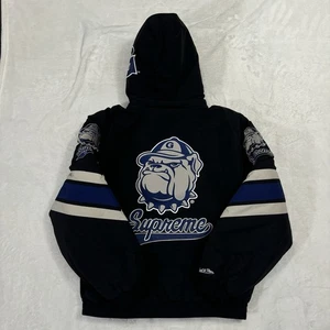 Supreme Mitchell & Ness NCAA Hooded Stadium Jacket Black - Medium Georgetown - Bild 1 von 12