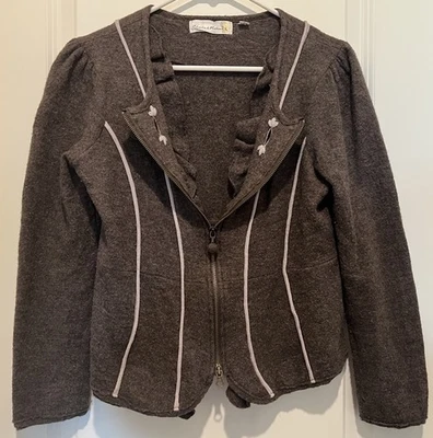 Charlie и Robin 100% шерсти милый свитер хорошее состояние молнии женщин размер большой - Изображение 1 из 4