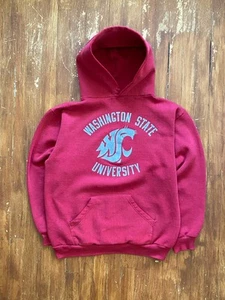 VTG 70s Russell Athletic Hooded Sweatshirt Washington State University Medium - Picture 1 of 6