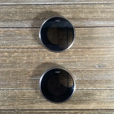 Nest 2nd Generation Programmable Thermostat WiFi Silver 02A W/ Baseplate - Image 1 of 4