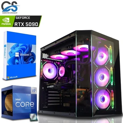 Gaming PC i9 12900KF RTX 5090 64GB DDR5 2TB SSD Windows 11 WiFi ARGB Liquid cool - Image 1 of 4