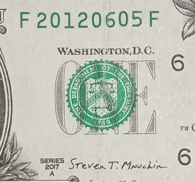June 5 2012 or May 6 2012 Birthday Note Fancy Serial Number $1 One Dollar... - Image 1 of 3