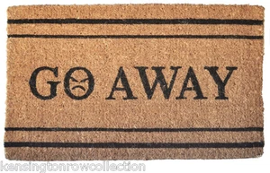 GO AWAY COIR DOORMAT - 18" X 30" - WELCOME MAT - Picture 1 of 1