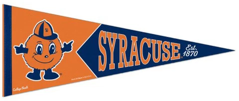 Syracuse Orange OTTO CLASSIC 1994-Style Premium NCAA Felt Collector's PENNANT Cover