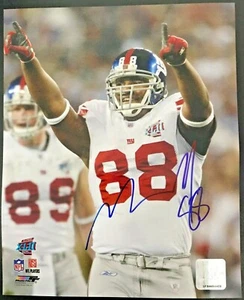 FOTO 8x10 GIGANTI FIRMATA MICHAEL MATTHEWS (SUPER BOWL XLII) ~ CERTIFICATO DI AUTENTICITÀ - Foto 1 di 4