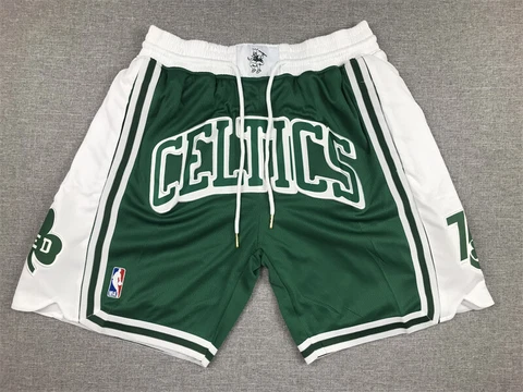 HOT New Boston Style Celtics Retro Stitched Basketball Shorts Green Size :S-XXL Cover