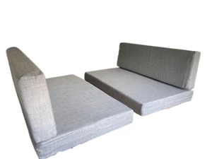 36 x 22, 36 x 12 RV Dinette Cushion Covers Pop Up Campers Dove Gray - Picture 1 of 6