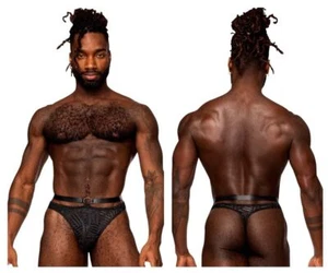 Male Power 415-284 Rude Awakening Strap Thong Color Black - Picture 1 of 8