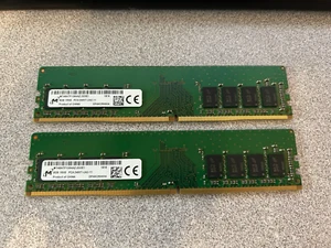 Lot of 16 GB (8 GB x 2 sticks) Micron DDR4 PC4-2400T Desktop RAM Quick Ship - Picture 1 of 1