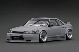 IG3034 Modelo de encendido 1:18 Nissan PANDEM GT-R (BCNR33) Modelo Coche Gris Mate - Imagen 1 de 2