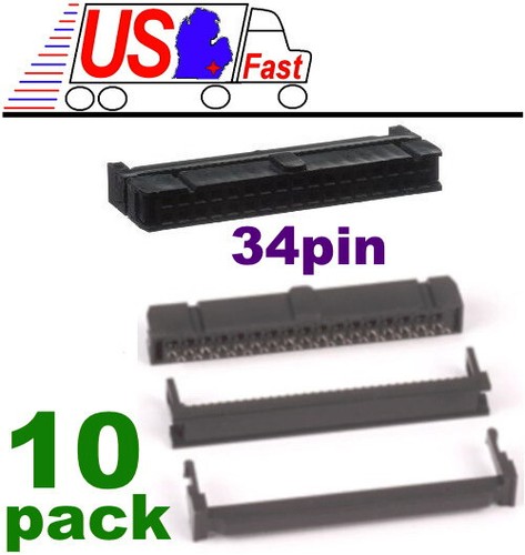 Cavo Piatto 34 Pin Femmina IDC Per Floppy Drive: Connettore A Crimpare/Terminatore