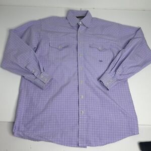 Miller Ranch Mens Shirt Purple Plaid