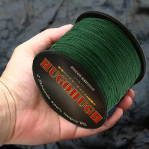 Dark Green 100% PE 4 Strand Braid 100-1000M 6-100LB Super Strong Fishing Line - Picture 1 of 56