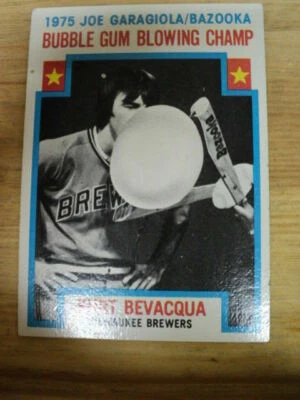 TOPPS BASEBALL CARDS JOE GARAGOLIA 1975 BAZOOKA/ BUBBLE GUM CHAMP - Image 1 of 3