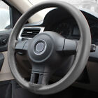GREY DIY Hand Sewing Leather Needle & Thread Protector Car Steering Wheel Cover