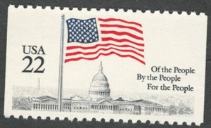 EE. UU. 2116. 22c. Cúpula Flag Over Capitol. Folleto individual. Estampillada sin montar o nunca montada. 1985 - Imagen 1 de 1