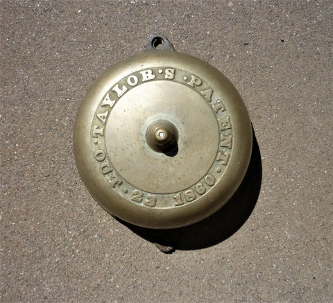 Antique Taylor's Patent Oct 23 1860 Brass Door Bell Cover