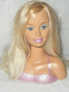 BARBIE Blonde Hair Styling Head Hip Highlights Hairdresser Curl Comb Hair 2002 - Picture 1 of 12
