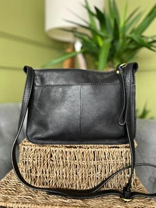 Marks and spencer black Leather crossbody bag shoulder bag - Picture 1 of 10