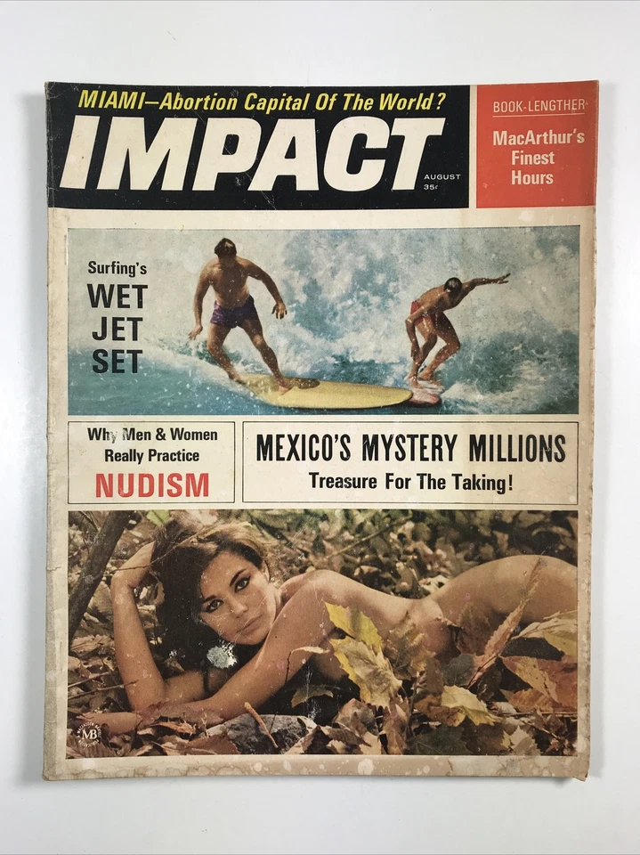 Impact Magazine August 1964- men man adventure pulp male GGA  - Image 1 of 3
