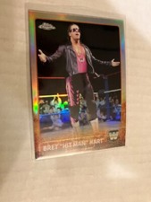 Bret hit man hart 2015 chrome refractor parallel wwe wrestling card see scan
