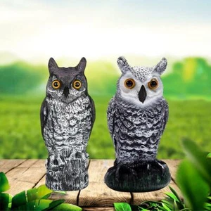 2Pcs Owl Scarecrow Decoy Squirrels Pigeons Bird Deterrents Nature Enemy Yard - Picture 1 of 12
