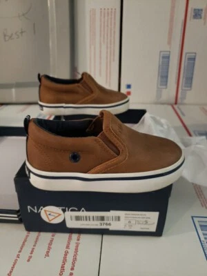 Nautica Kid's Slip-On Casual Shoe Sneaker-Youth Akeley TAN toddler size 6(#00s) - Image 1 of 4
