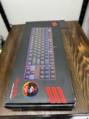 Redragon Kumara K552 RGB Backlighting 87 Keys Mechanical Gaming Keyboard E33 - Image 1 of 4
