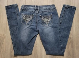 JEANS FOREVER 21 TALLA 25 PRELAVADOS PREFABRICADOS CÓMODOS ELÁSTICOS TIRO BAJO MUJER AZULES - Imagen 1 de 10