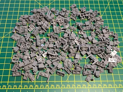 195 LEGO brand new parts DARK GREY lot 1X1 1X2 SMALL PLATES MODIFIED RARE - Image 1 of 3