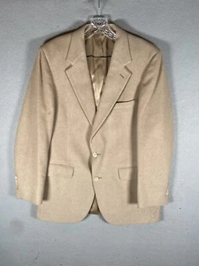 Vintage Nordstrom Mens Camel Hair Blazer Jacket Golden Tan Sport Coat - Picture 1 of 11