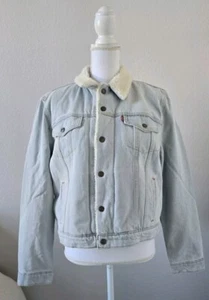 NWT Levi’s Original Sherpa Trucker Jacket Beacon of Light Light Wash Women's XL - Picture 1 of 4