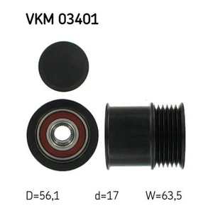 Alternator Freewheel Clutch Pulley SKF for 9-3 9-5 VKM 03401 Top Quality - Picture 1 of 6