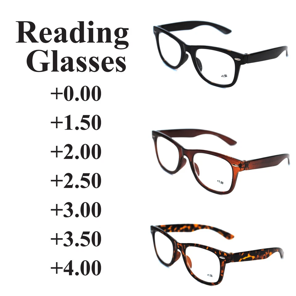Trendige Lesebrille +0,00 bis +4,00 Herren Damen Nerd Retro Geek