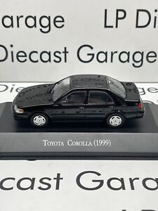 EDICOLA 1999 Toyota Corolla Black 4 Door Sedan with Case 1:43 Scale Diecast NEW