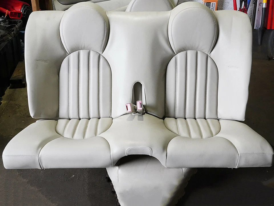 2000 Jaguar Xk8 Seat Leather Bucket Cushion Upper Lower W Buckle Rear Oem Foto 1 de 4
