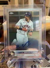 2022 Topps Chrome Michael Brantley Base On Card Autograph CVA-MB Houston Astros