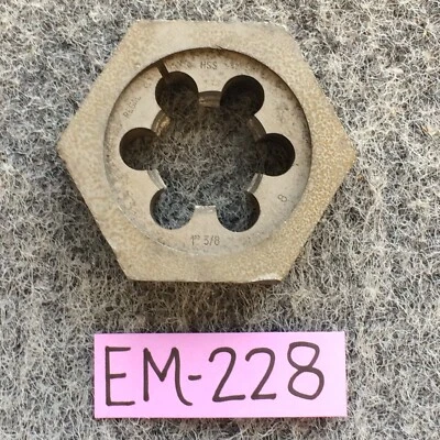 HSS Round Adjustable Die 1 3/8-8 Regal UNF and Hex Holder LATHE CNC BIT - Image 1 of 4