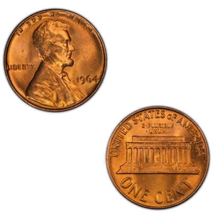 1964-P Lincoln Memorial Cent postfrisch - Bild 1 von 1