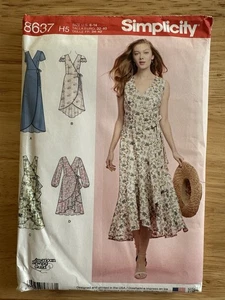 Simplicity Pattern 8637 Misses’ Wrap Dress Size 16-14 Uncut FF - Picture 1 of 4