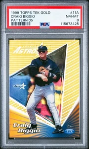 1999 CRAIG BIGGIO GOLD /10 - PSA 8 (Pop 1, None Higher) - Picture 1 of 2