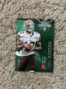 2014 Totally Certified Josh Gordon Green Mirror SSP /5 Cleveland Browns - Picture 1 of 7